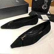 YSL Babylone Satin Slingback Flats - 5