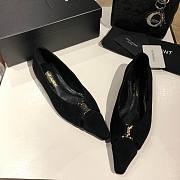 YSL Babylone Satin Slingback Flats - 3