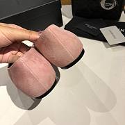 	 YSL Babylone Satin Slingback Pink Flats - 6
