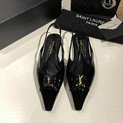 YSL Babylone Slingback Pump Patent Leather Black - 1