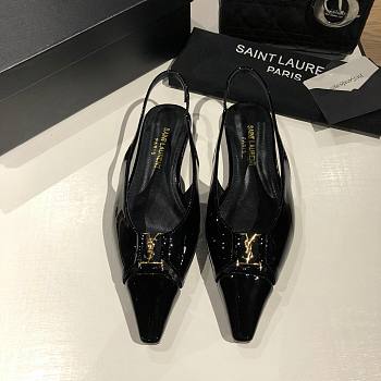 YSL Babylone Slingback Pump Patent Leather Black