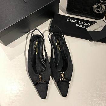 	 YSL Babylone Slingback Pump Leather Black