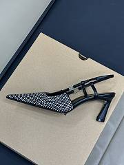	 YSL Andree embellished satin slingback pumps - 6