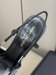 	 YSL Andree embellished satin slingback pumps - 5