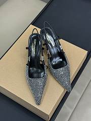	 YSL Andree embellished satin slingback pumps - 2