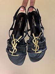 	 YSL Cassandra Sandals in Black Smooth Leather - 1