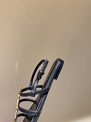 	 YSL Cassandra Sandals in Black Smooth Leather - 5