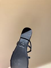 	 YSL Cassandra Sandals in Black Smooth Leather - 4