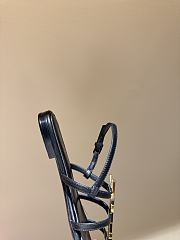 	 YSL Cassandra Sandals in Black Smooth Leather - 3