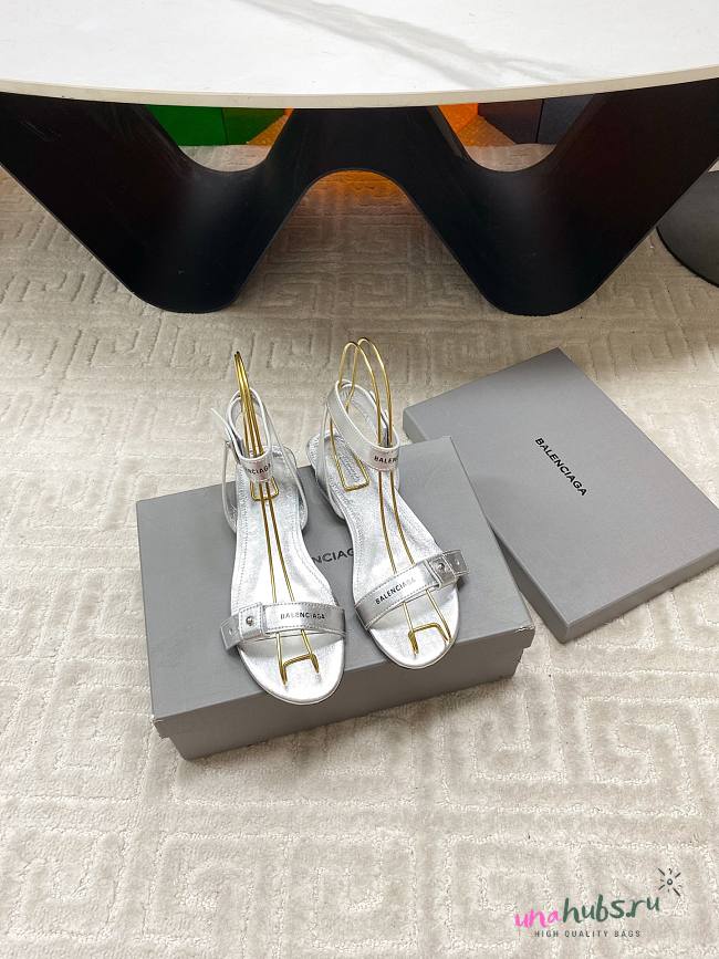 	 Balenciaga Afterhour silver sandals - 1