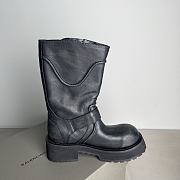 BALENCIAGA Venom Logo-Debossed Distressed Leather Boots  - 4