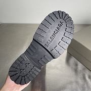 	 BALENCIAGA Venom Logo-Debossed Distressed Leather Brown Boots - 4