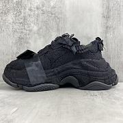 Balenciaga Triple S Lace Up Sneakers Black - 3