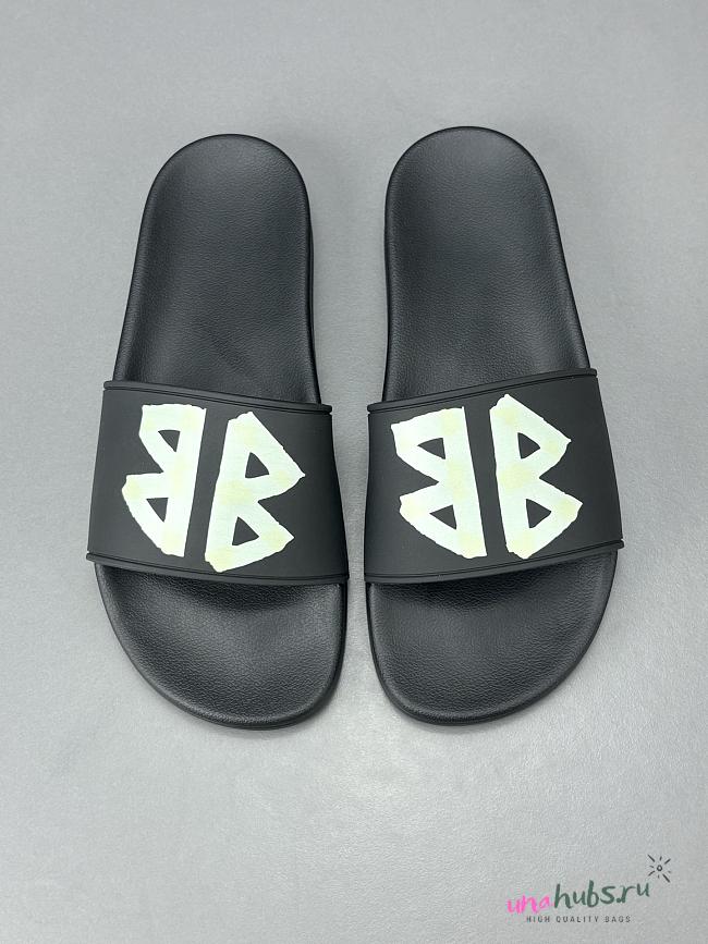 Balenciaga BB logo-prin Slides - 1