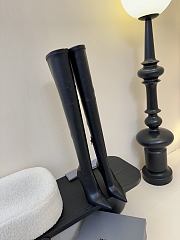 Balenciaga Over Knee Black Leather Boots - 1