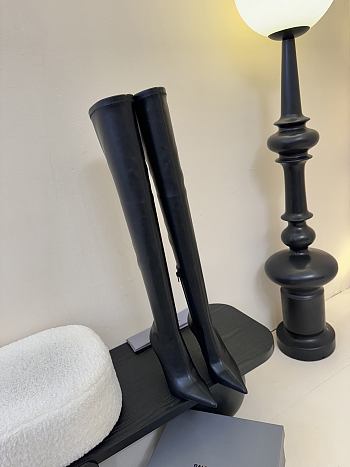 Balenciaga Over Knee Black Leather Boots