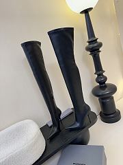 Balenciaga Over Knee Black Leather Boots - 3