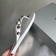 Balenciaga Cagole embellished thong sandals in white - 6