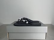 	 Balenciaga Cagole embellished thong sandals in black - 4