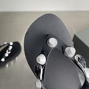 	 Balenciaga Cagole embellished thong sandals in black - 2
