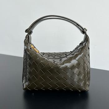 Bottega Veneta Wallace Dark Green Shoulder Bag - 22x13x9.5cm