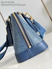 Louis Vuitton Alma BB Epi Leather Blue With Canvas Strap - 23.5 x 17.5 x 11.5 cm - 6