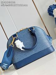 Louis Vuitton Alma BB Epi Leather Blue With Canvas Strap - 23.5 x 17.5 x 11.5 cm - 2