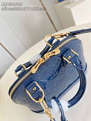 	 Louis Vuitton Alma BB Patent Leather Blue - 23.5 x 17.5 x 11.5 cm - 4