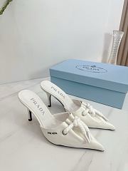 Prada White/Raw Nappa leather mules with cord detail  - 1