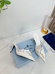 Prada White/Raw Nappa leather mules with cord detail  - 4