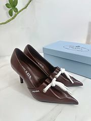 	 Prada Brown/Raw Nappa leather pumps with cord detail - 1