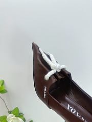 	 Prada Brown/Raw Nappa leather pumps with cord detail - 4