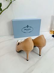 	 Prada Beige/Raw Nappa leather pumps with cord detail - 3