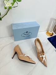 	 Prada Beige/Raw Nappa leather pumps with cord detail - 2