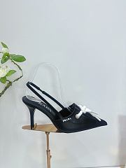 Prada Black/Raw Nappa leather slingback with cord detail - 6
