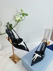 Prada Black/Raw Nappa leather slingback with cord detail - 4