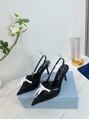 Prada Black/Raw Nappa leather slingback with cord detail - 2