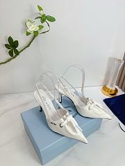 	 Prada White/Raw Nappa leather slingback with cord detail - 1