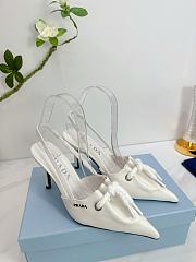 	 Prada White/Raw Nappa leather slingback with cord detail - 3