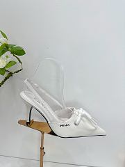 	 Prada White/Raw Nappa leather slingback with cord detail - 2