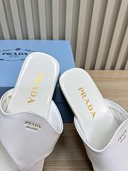 Prada White Brushed leather thong sandals | - 4