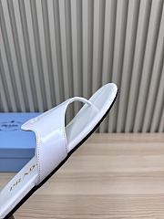 Prada White Brushed leather thong sandals | - 3