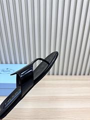 Prada Black Brushed leather thong sandals | - 6