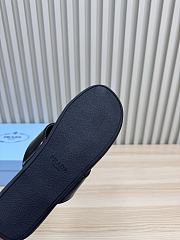 Prada Black Brushed leather thong sandals | - 5