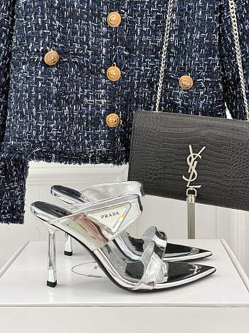 	 Prada Silver High Heels