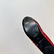 Prada Red Mesh Ballet Flat Shoes - 3
