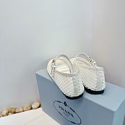 	 Prada White Mesh Ballet Flat Shoes - 3
