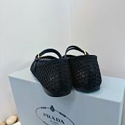 	 Prada Black Mesh Ballet Flat Shoes - 3