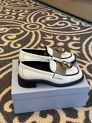 	 Prada White Brushed leather loafers with metal details - 2