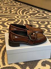 	 Prada Patent Leather Loafers Brown - 3